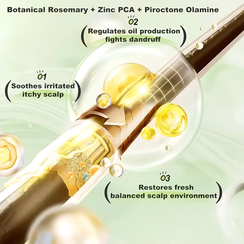 Rosemary Smooth & Shine Shampoo - Sulfate-Free Formula for All Hair Types