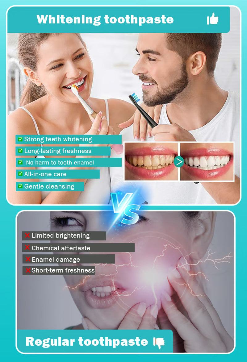Colored whitening toothpaste