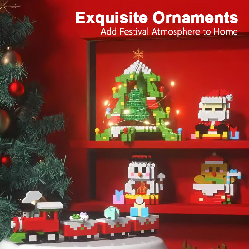 Christmas style children's educational building block toys