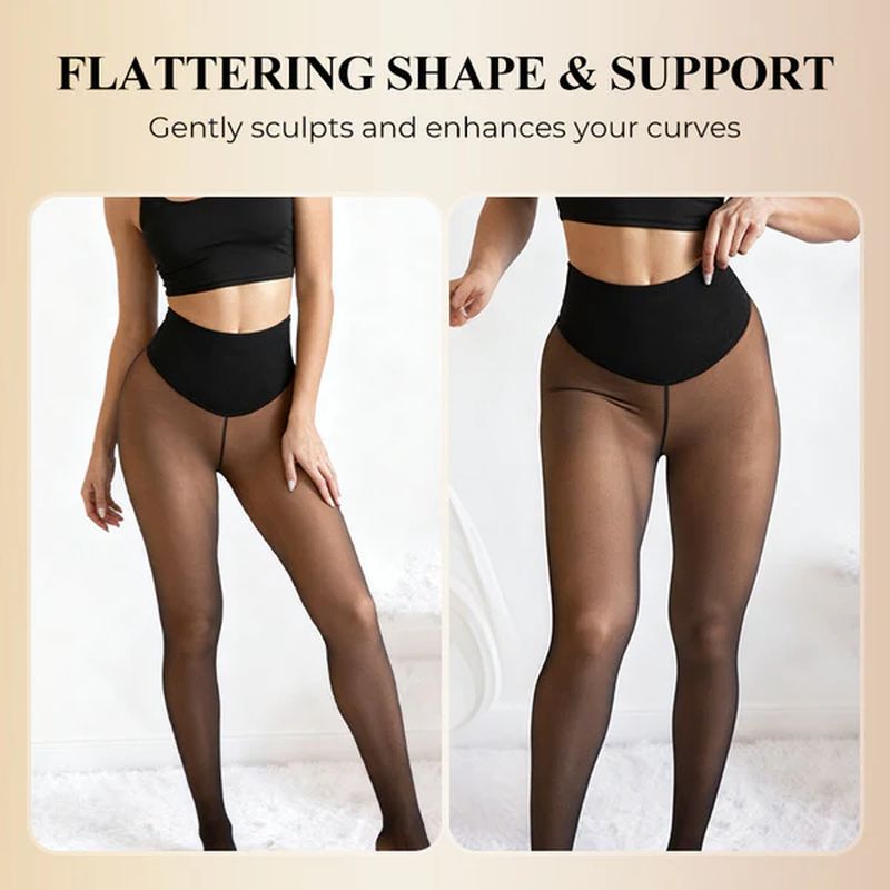 Warm and slimming single-seam shaping leggings