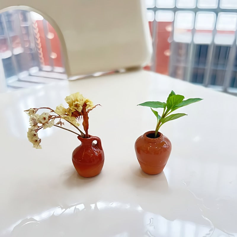 Mini ceramic vase-shaped refrigerator magnets