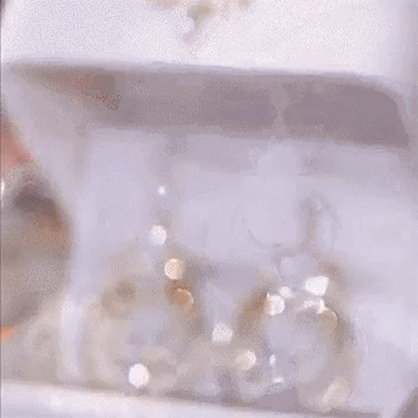 Geometric multi-layered round earrings