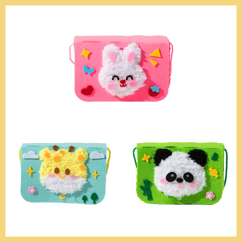 Wool Embroidery Painting Crossbody Bag