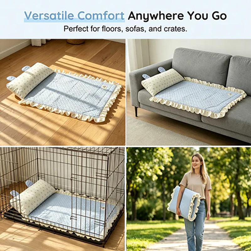 Pet cooling mat with padding