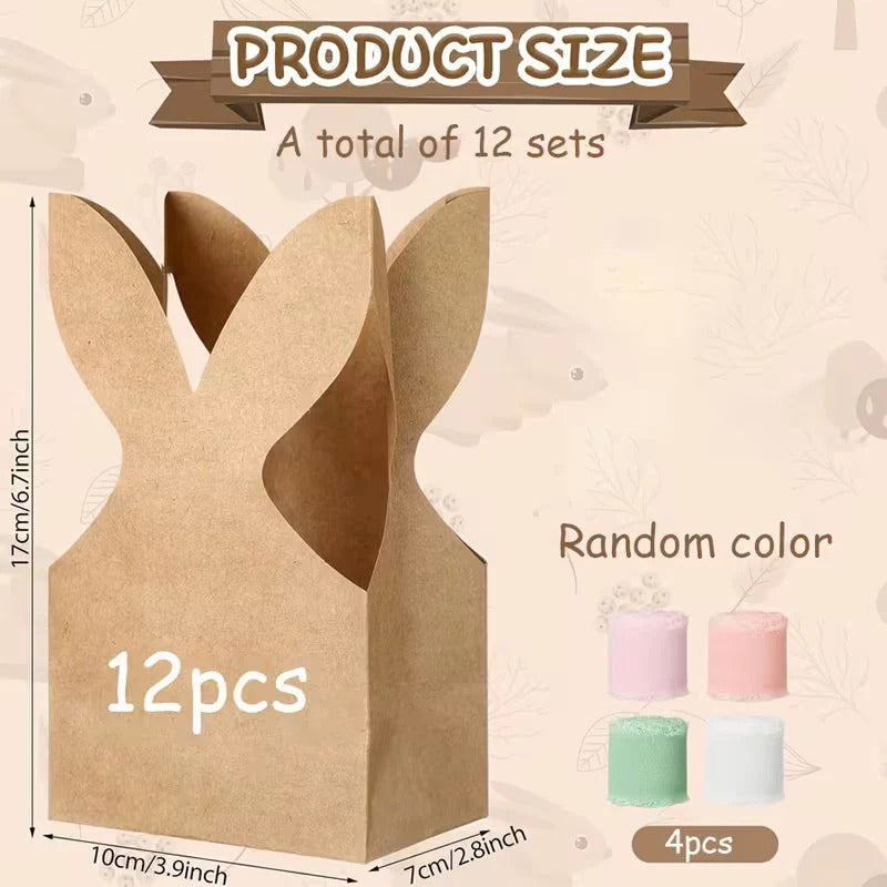Cute Easter bunny ear pattern tote bag