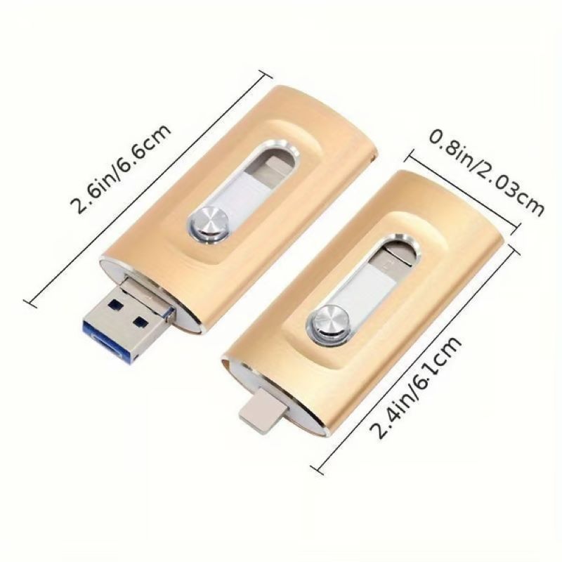 3 in 1 large capacity USB flash drive for mobile phone and computer