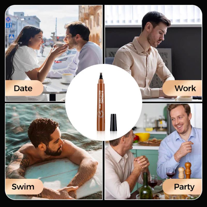 Ultra-fine four-head long-lasting waterproof microblading natural eyebrow pencil