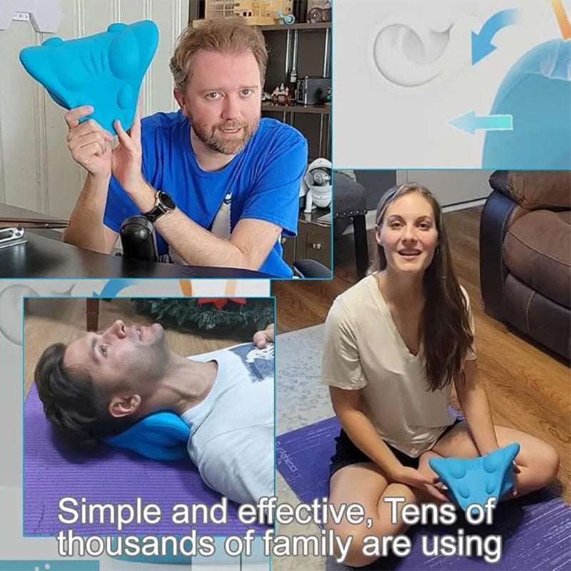 C-shaped cervical massage pillow