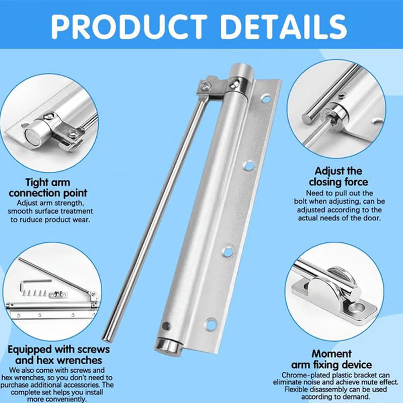 Adjustable automatic door closer