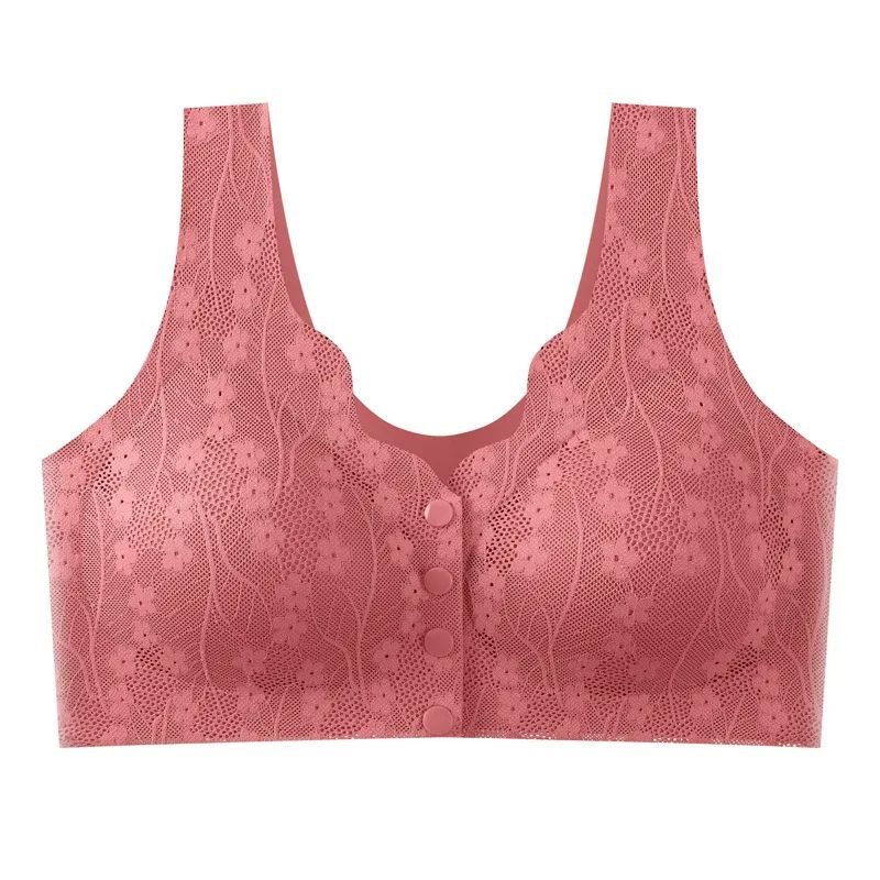 Comfortable and practical bra with a button placket at the front