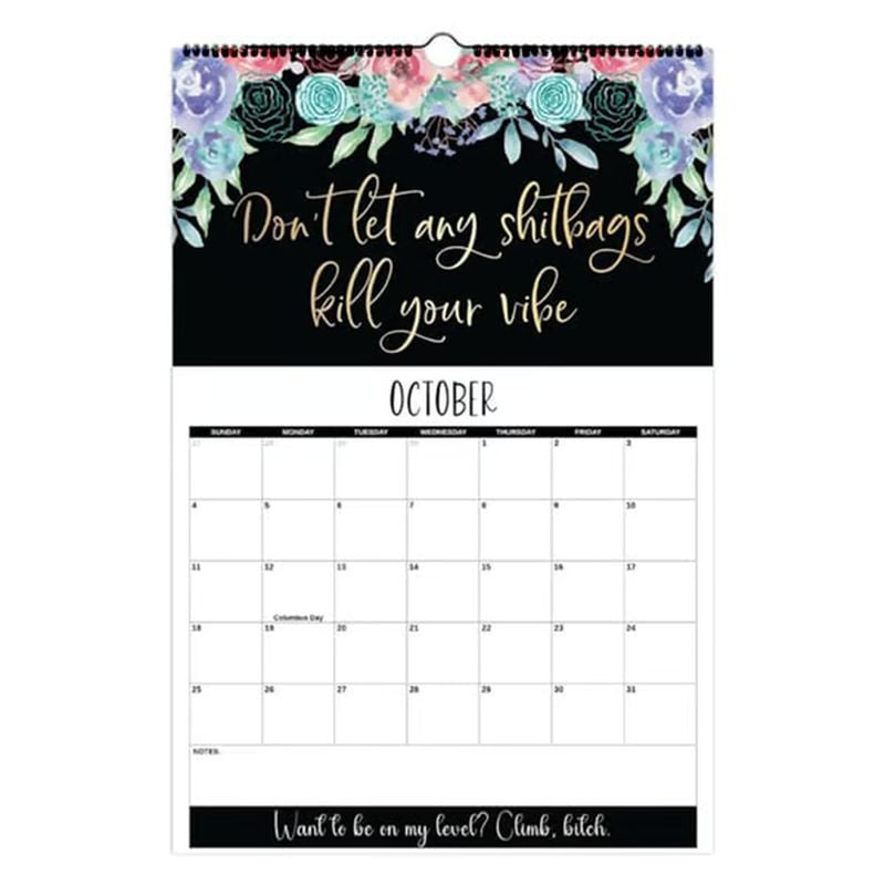 2026 Calendar of Funny Swear Words for Tired Women