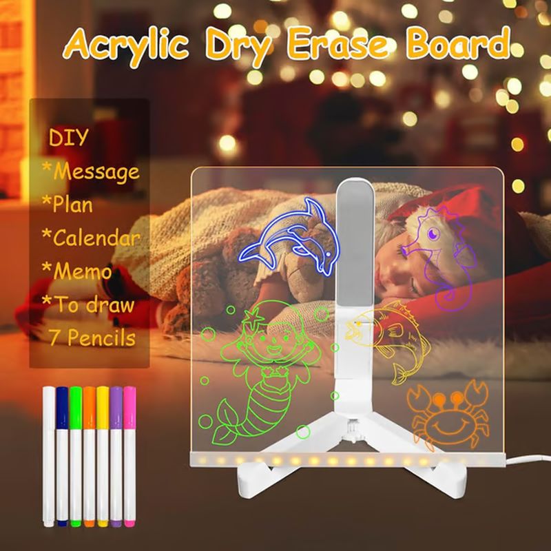 DIY erasable luminous transparent drawing board set