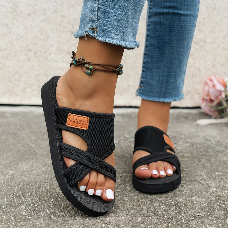 Wide Feet Comfortable Open Toe Flat Sandals