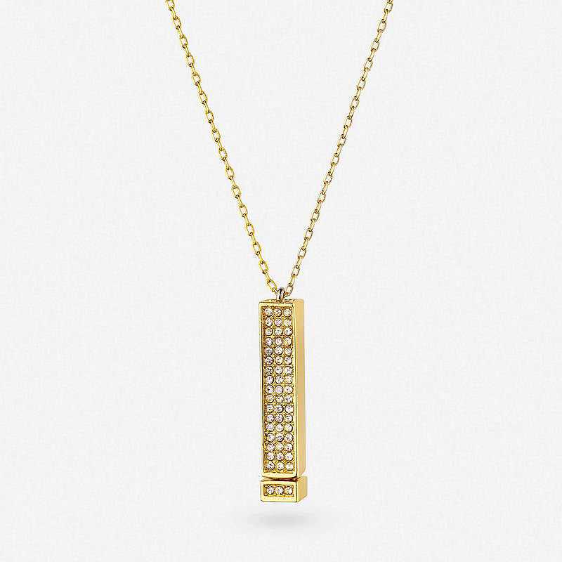 Rhinestone Engraved Necklace