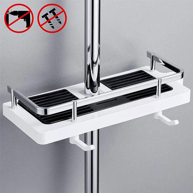 Shower rod storage rack