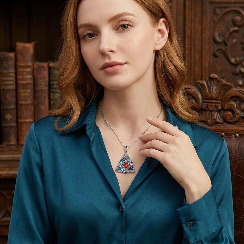 Birthstone Heart Pendant Necklace