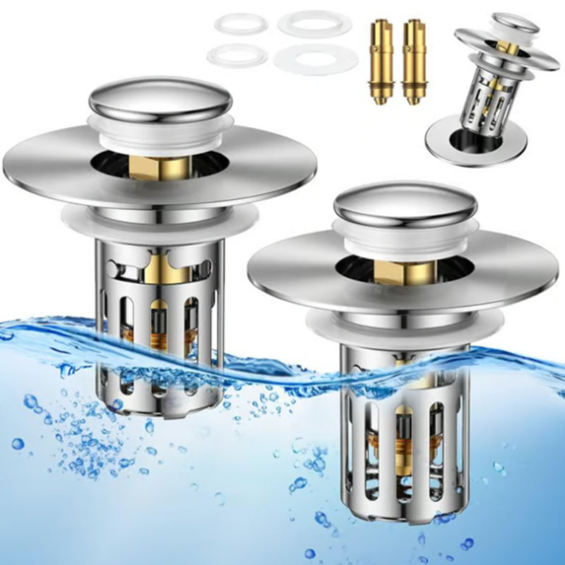 2-in-1 Bathroom Pop-Up Sink Stopper