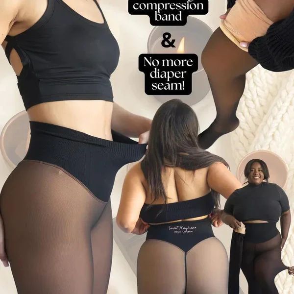 High-Waisted Tummy-Control Stretch Tights