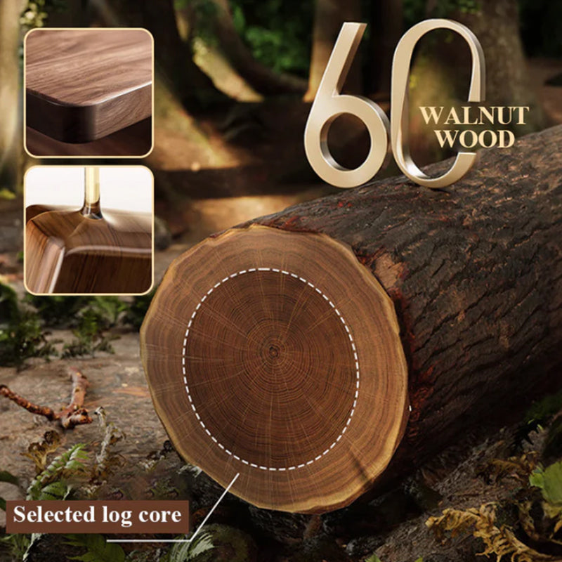 Walnut Suction Cup Bathroom Shelf