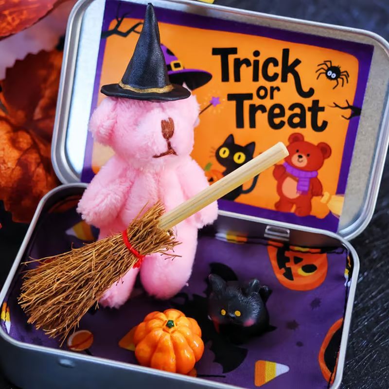 🎃🧸Cute Halloween Teddy Bear Gift Box🌟👻