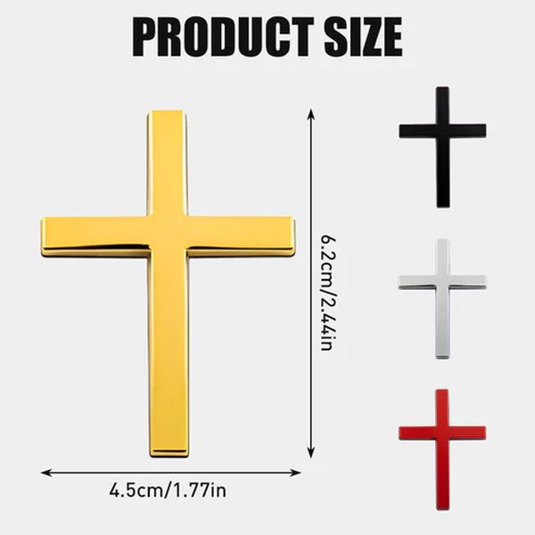 ✝️ 3D Cross Metal Jesus Christ Cross Badge Sticker✨Car Anti-Scratch Sticker