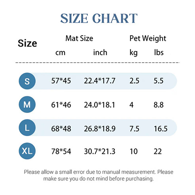 Pet cooling mat with padding