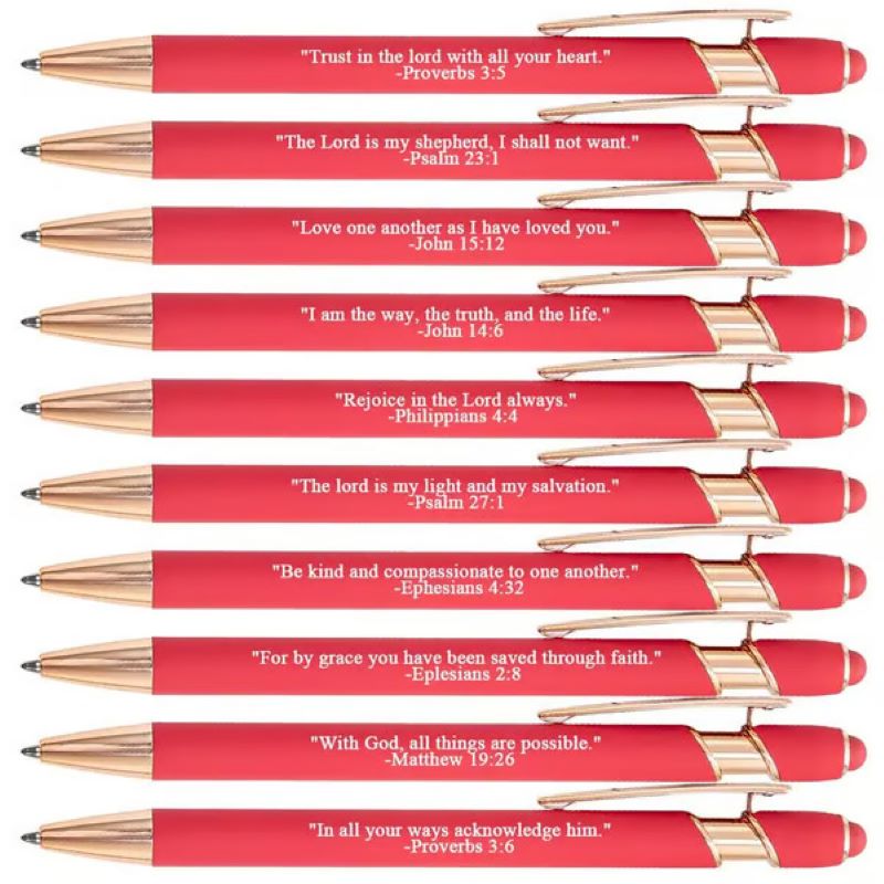 ❤️🙌Premium Comfort Bible Verse Pens – 10 pcs
