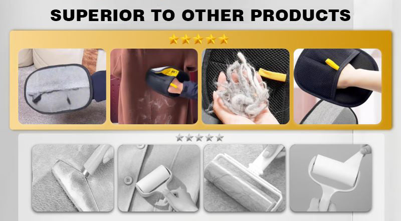 Pet static hair removal gloves