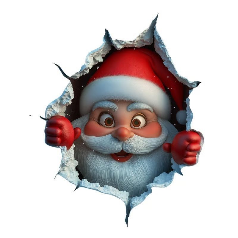 3D Cute Santa Claus Wall Stickers