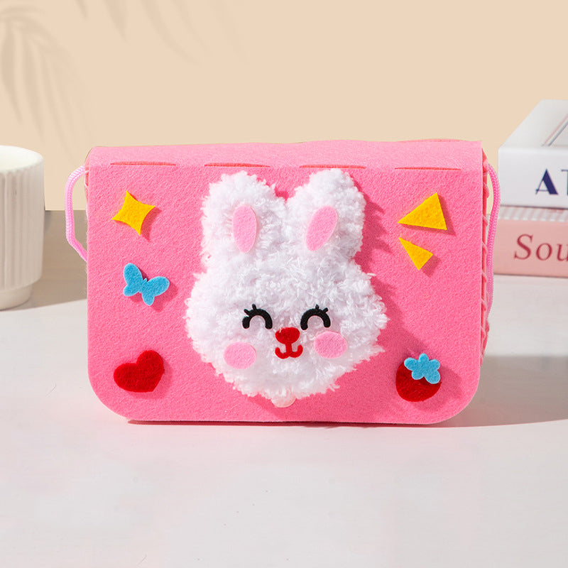 Wool Embroidery Painting Crossbody Bag