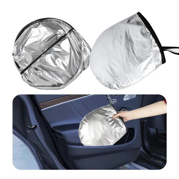 Foldable car windshield sunshade
