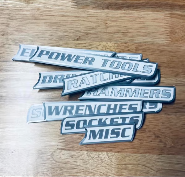 12-Pack magnetic toolbox labels