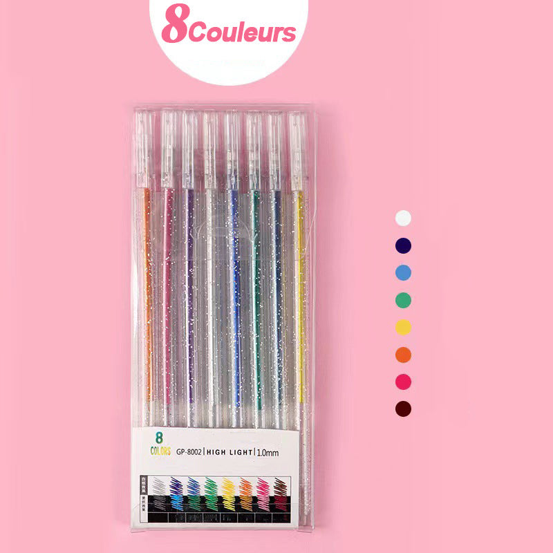 Glitter gel pen set