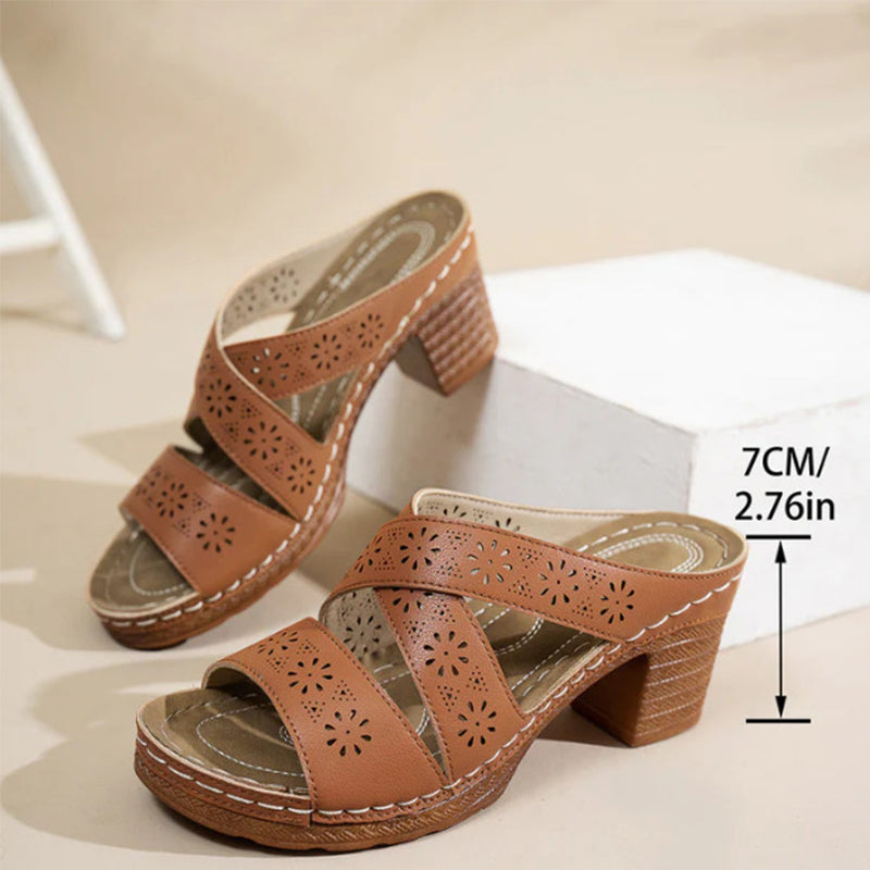 Women's Vintage Cutout High Heel Sandals and Pumps