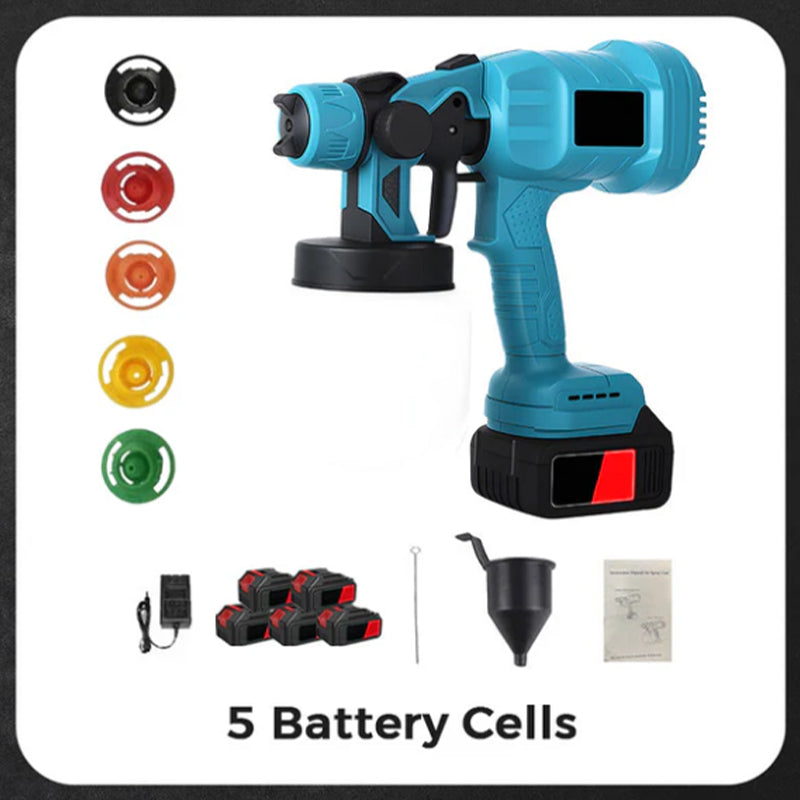 Cordless electric paint sprayer