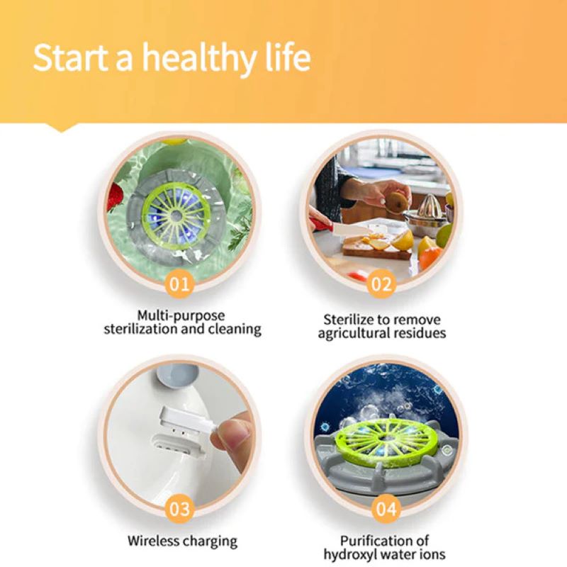 High-efficiency portable fruit and vegetable washing machine