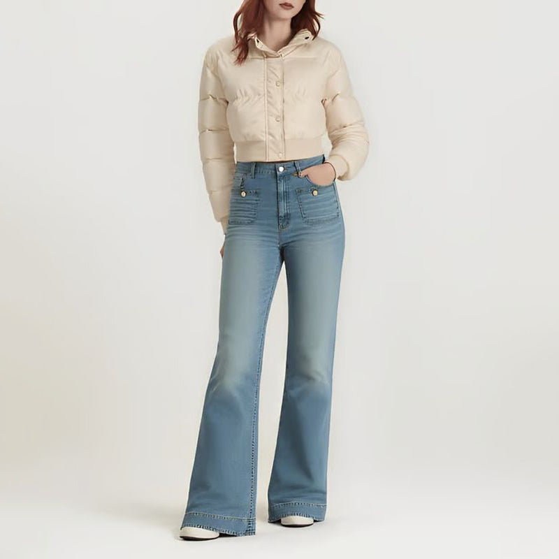 👖High waist wide leg loose pants