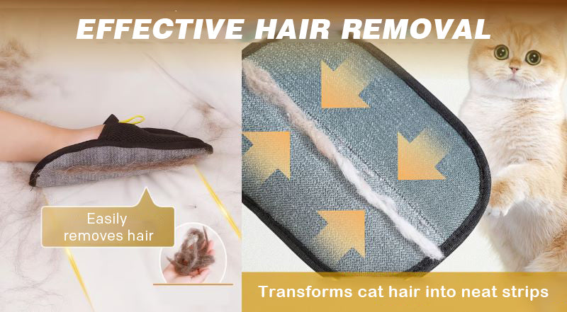 Pet static hair removal gloves