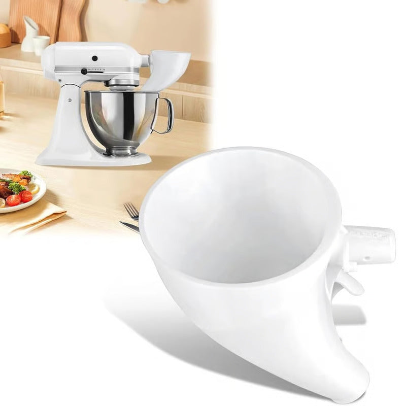 Flour hopper for a vertical mixer