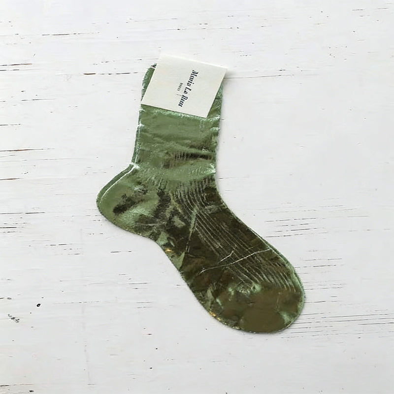 Metallic silk stockings