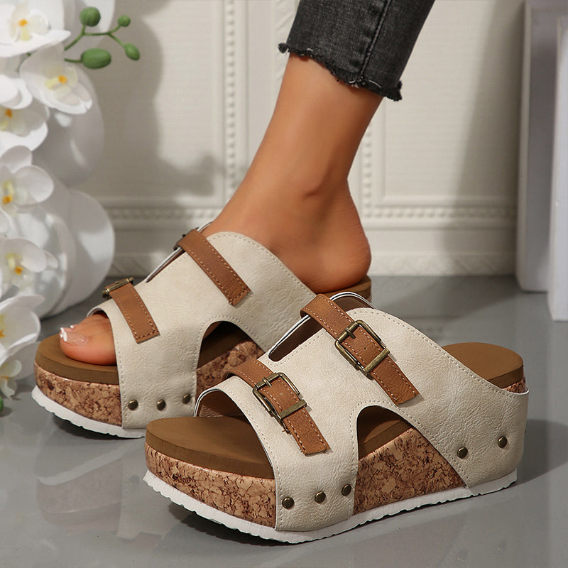 Women's Fashion Hollow Wedge Platform Sandals