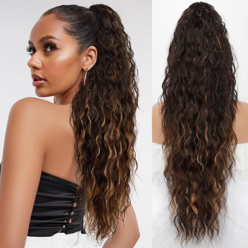 Water ripple ponytail wig