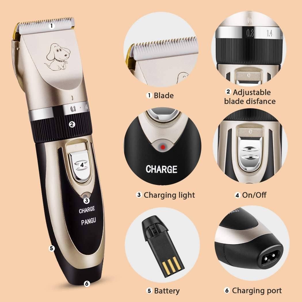 Professional rechargeable animal hair trimmer