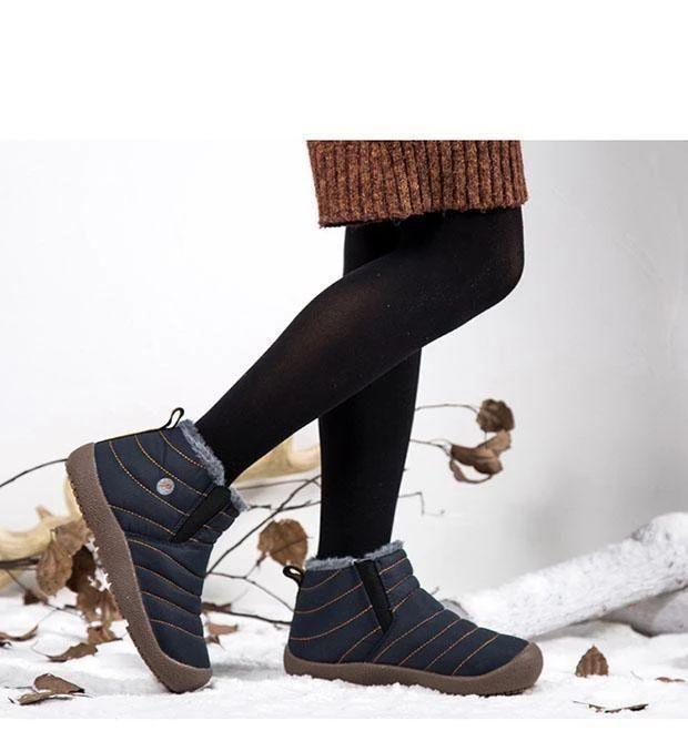 Waterproof Unisex Artificial Fur Lined Slip On Boots