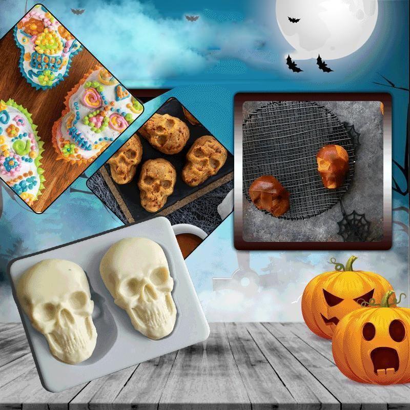 3D skull cake pan