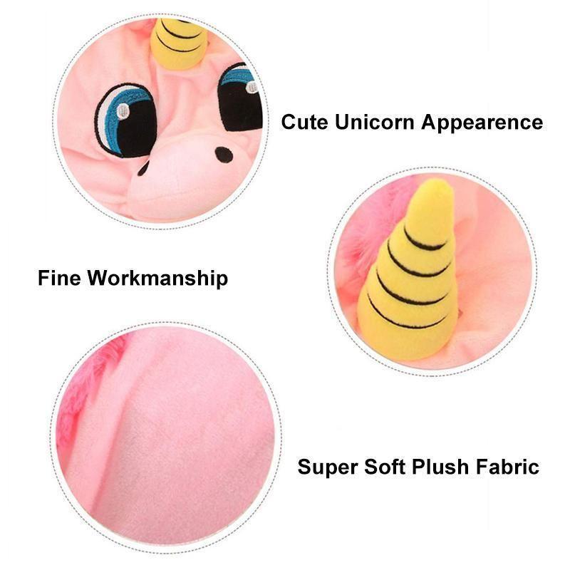 Unicorn Hooded Animal Travel Neck Pillow