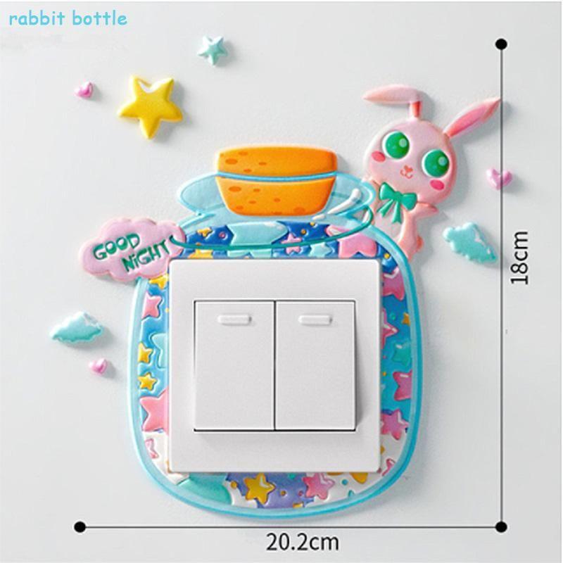 Cartoon Room Decor Silicone On-off Switch Wall Sticker