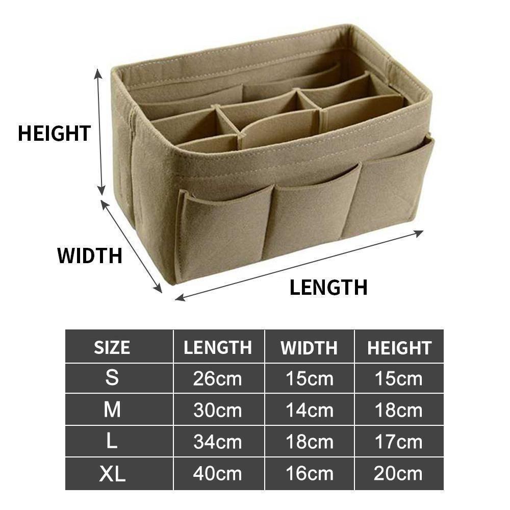Felt Handbag Insert Organiser