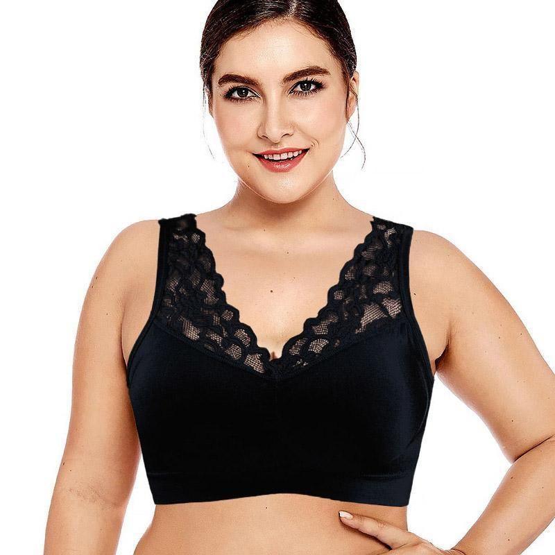 Breathable sports lace bra