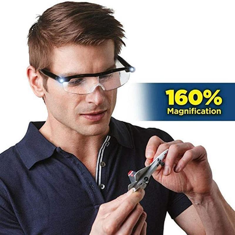 Eyeglasses with LED Light Magnifying Glasses